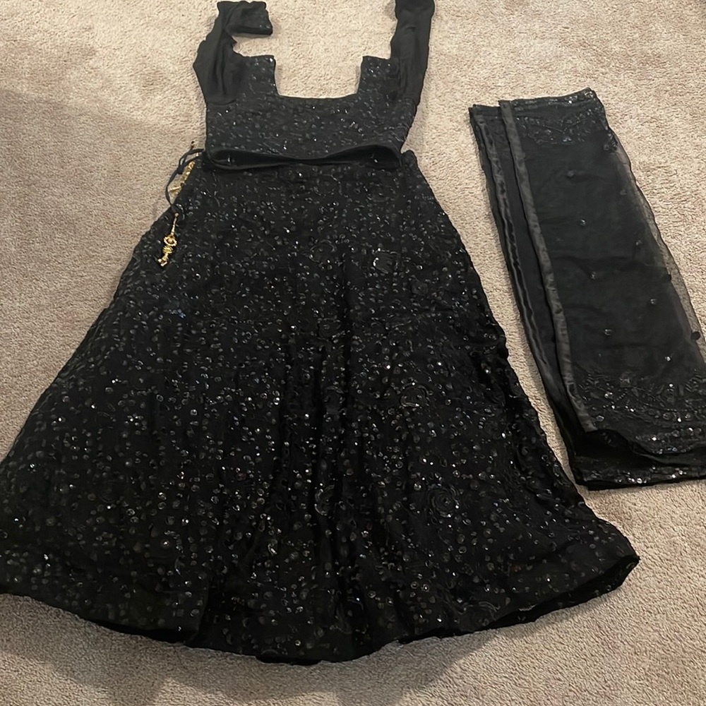 Black sequins indian Lehenga
